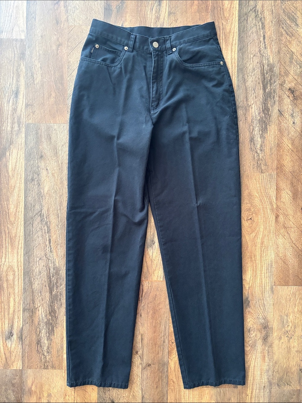 Ralph Lauren Navy Blue Vintage Straight Leg Cotton trousers size 8 green label